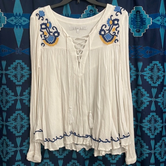 LOVERS + FRIENDS Embroidered Peasant Top - Picture 2 of 7